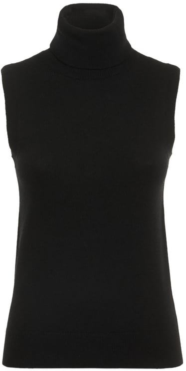 Michael Kors Black sleeveless sweater with high collar