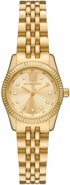Michael Kors Micheal Kors Horloge MK4741 Petit Lexington Staal met Geelgouden Plating Quartz 26mm