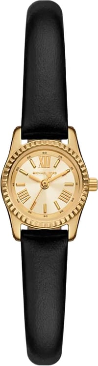 Michael Kors Michael Kors Horloge MK4901 Lexington Staal Quartz met Zwarte Leren Band 19mm