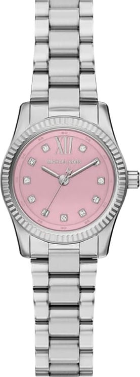 Michael Kors Michael Kors Horloge MK4996 Lexington Staal Quartz met Roze Wijzerplaat 26mm