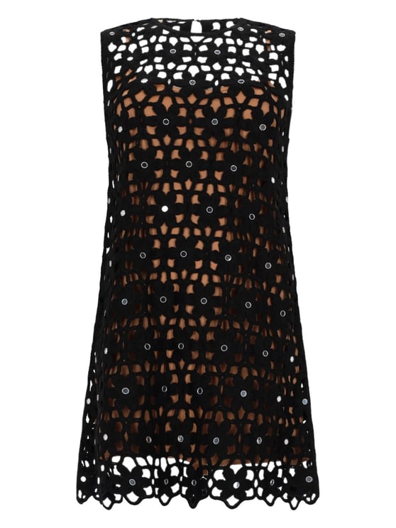 Michael Kors Semi Sheer Crochet Floral Dress