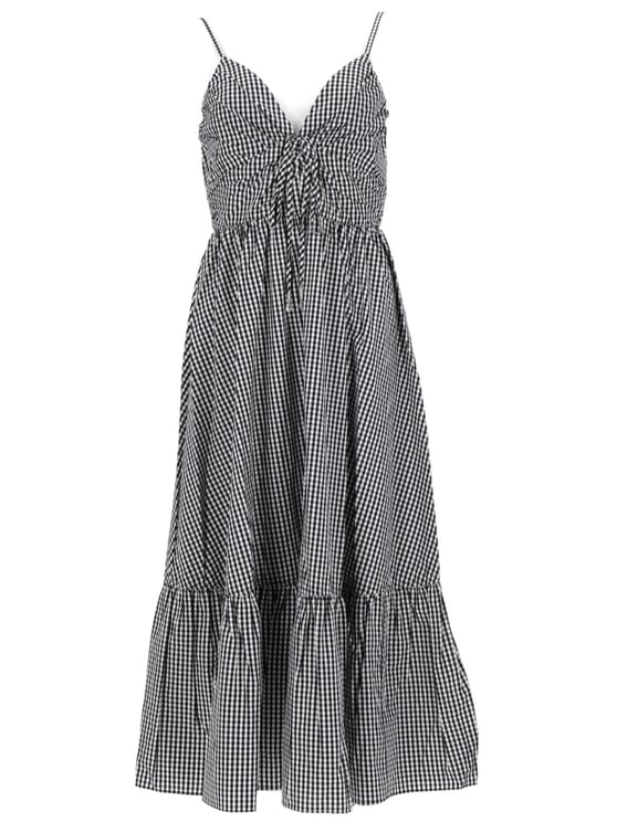 Michael Kors Sweetheart Neck Small Checkered Dress