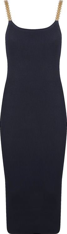 Michael Kors Chain Strap Midi Dress Blue
