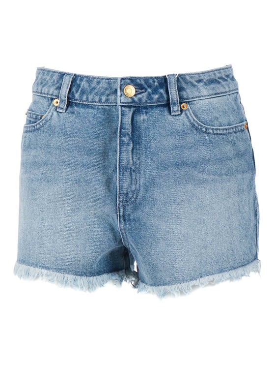 Michael Kors Gisele Mid Rise Frayed Denim Shorts