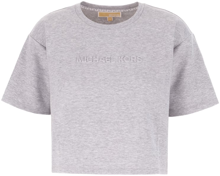 Michael Kors Michael Kors Melange grey cotton blend t-shirt