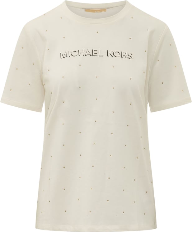 Michael Kors T-shirt con Micro Borchie e Logo