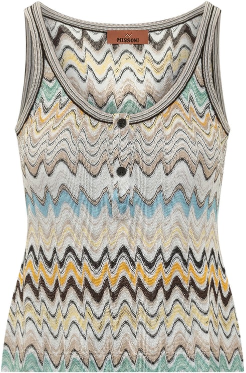 Missoni Top Senza Maniche in Maglia con Bottoni