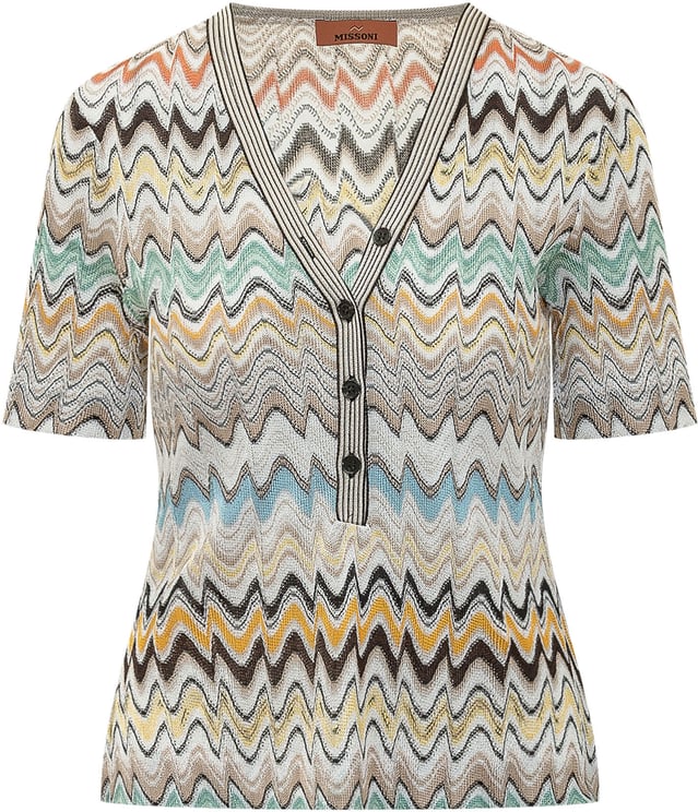 Missoni Maglia Scollo a V a Zig Zag