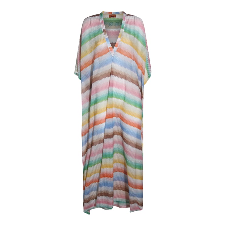 Missoni Fitted Midi Dress with Zigzag Pattern