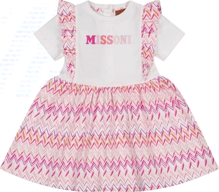 Missoni Missoni Baby Meisjes Jurk In Licht Roze