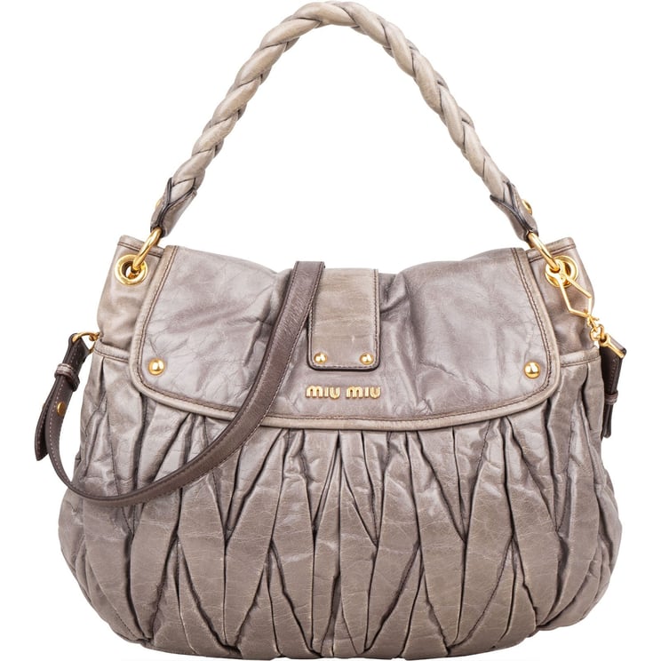 Miu Miu Miu Miu Quilted Leather City Handbag