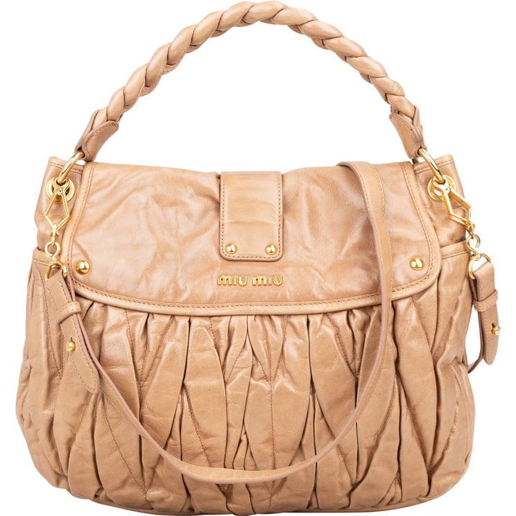 Miu Miu Miu Miu Quilted Leather City Handbag