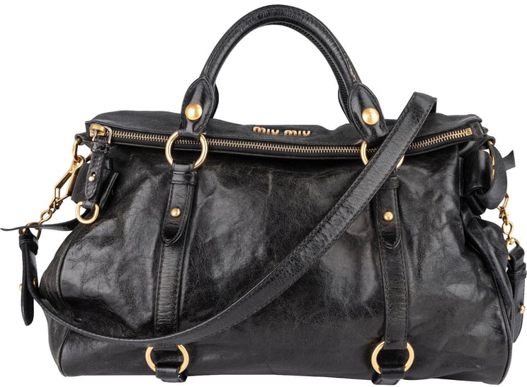 Miu Miu Miu Miu Vitello Lux Leather City Handbag