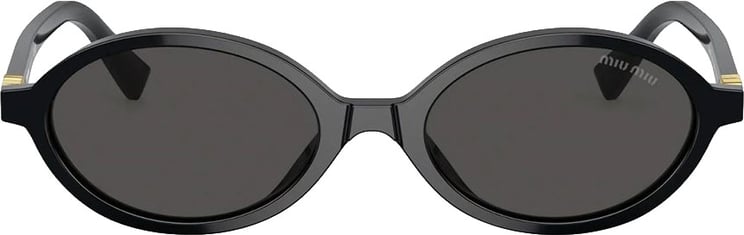 Miu Miu 0Mu 04Zs Oval Black Acetate Sunglasses