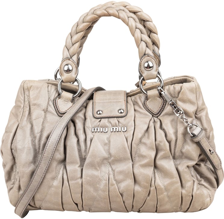 Miu Miu Miu Miu Vitello Lux Coffer Hobo Handbag