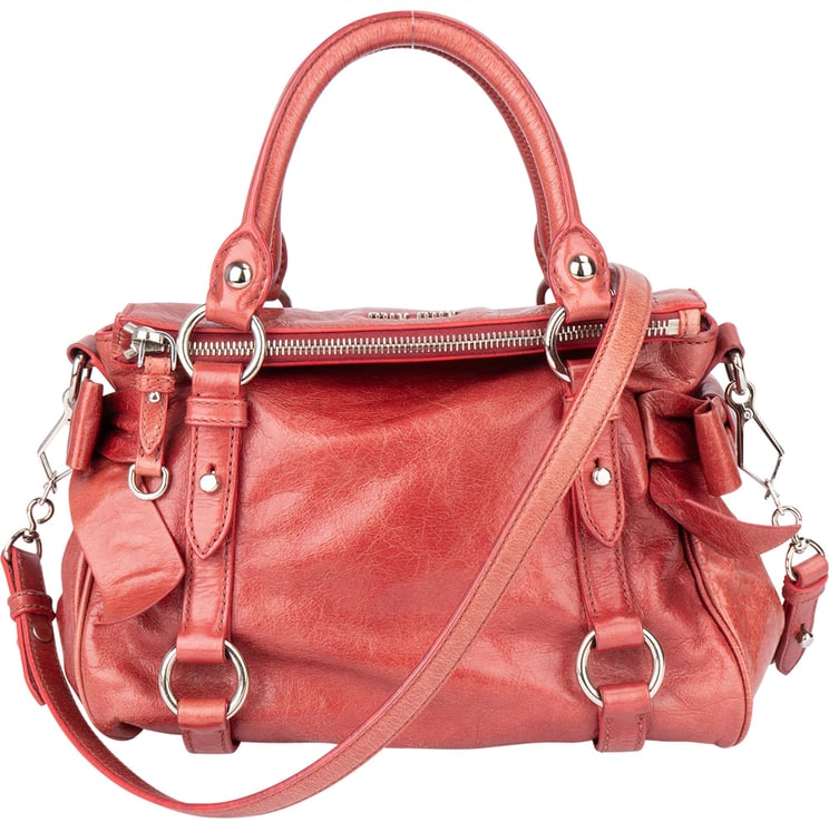 Miu Miu Miu Miu Red Leather Classic City Handbag