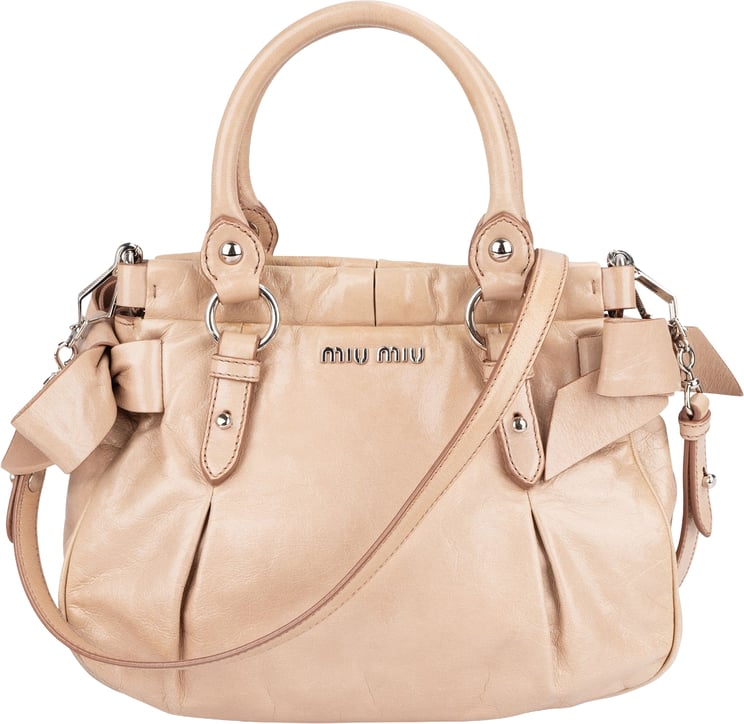 Miu Miu Miu Miu Vitello Lux Bow Bag Handbag