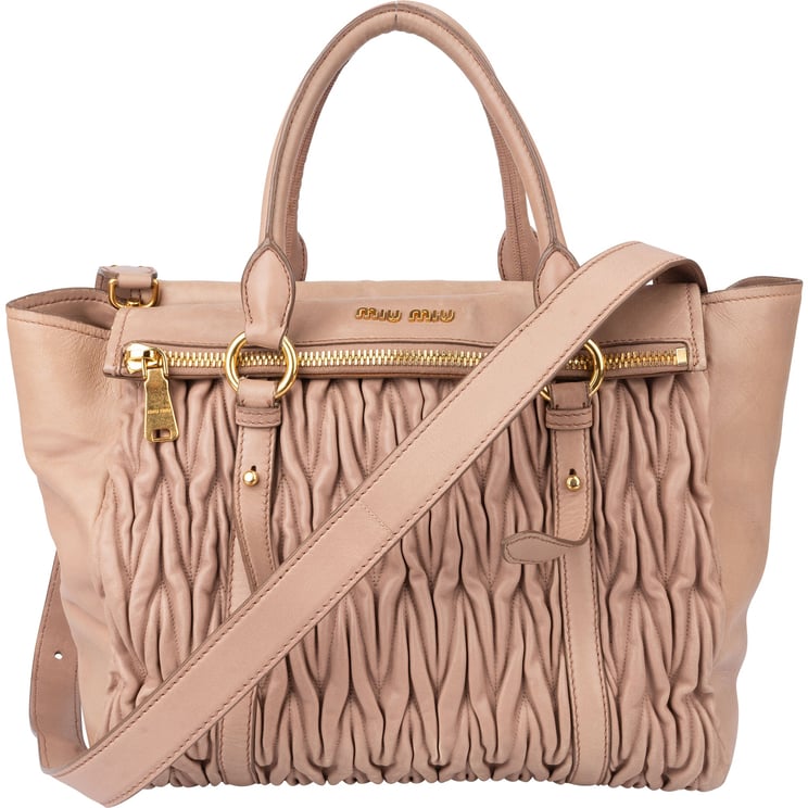 Miu Miu Miu Miu Quilted Leather City Handbag