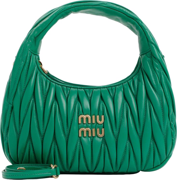 Miu Miu Miu Miu Small Wander Matelassé Hobo Bag