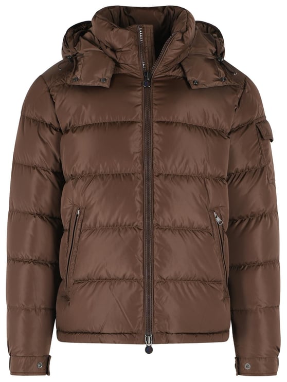 Moncler Matt 'Maya' Brown Polyamide Down Jacket