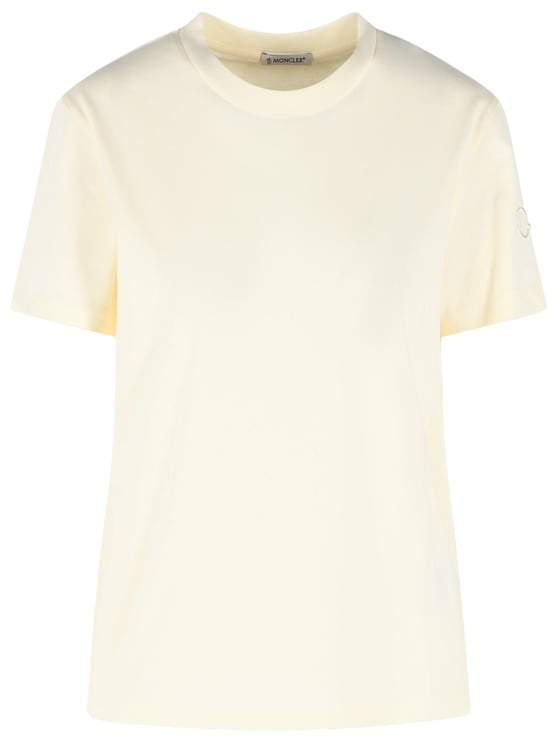 Moncler Cream Cotton T-Shirt