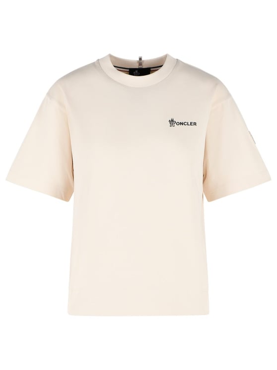 Moncler Ivory White Cotton T-Shirt