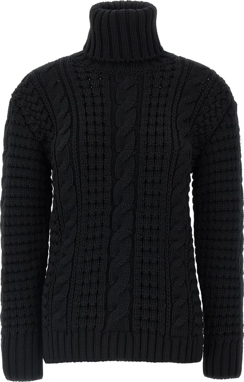 Moncler MONCLER GENIUS Black Virgin Wool Cardigan
