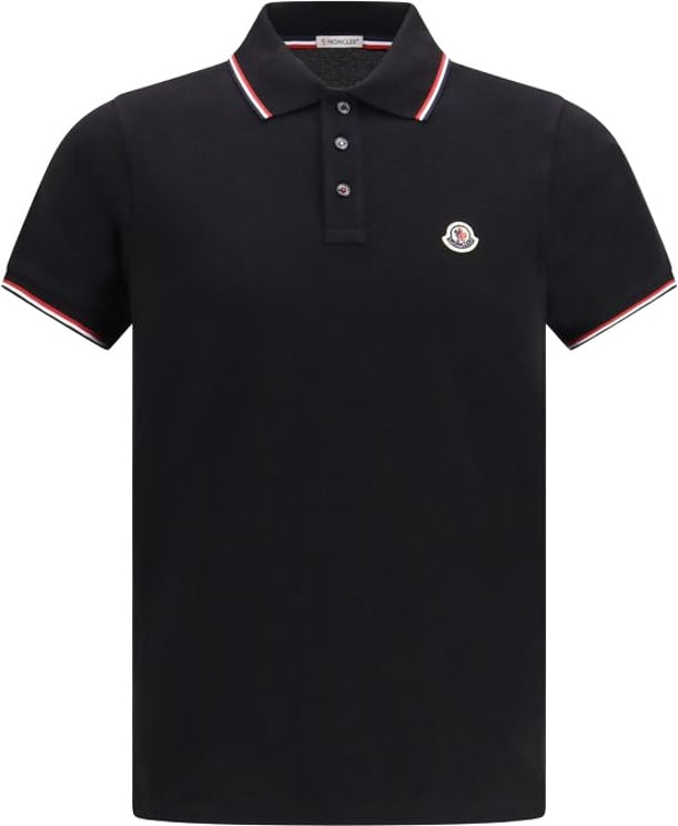 Moncler Moncler Black Cotton Polo Shirt