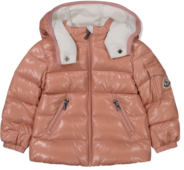 Moncler Moncler Bady Baby Meisjes Winterjas In Oud Roze