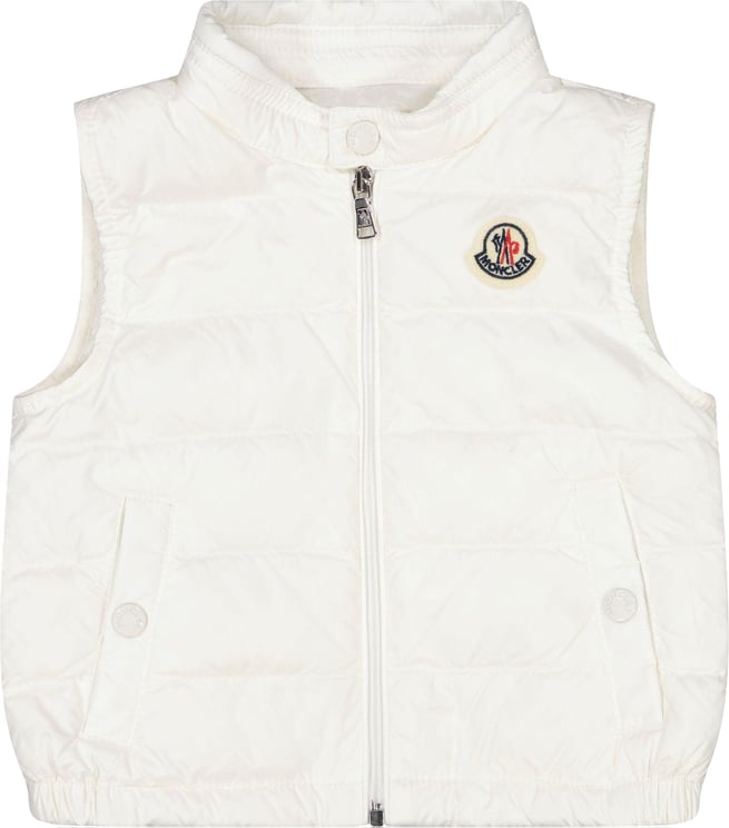 Moncler Moncler New Amaury Baby Jongens Bodywarmer In Wit