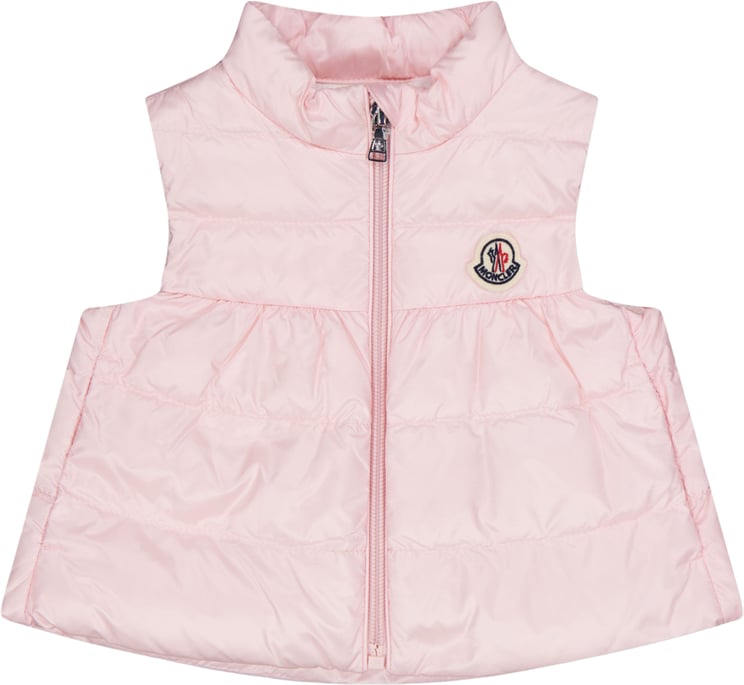 Moncler Moncler Hiva Baby Meisjes Bodywarmer In Licht Roze
