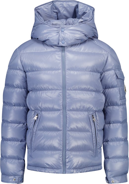 Moncler Moncler New Maya Kinder Jongens Winterjas In Licht Blauw