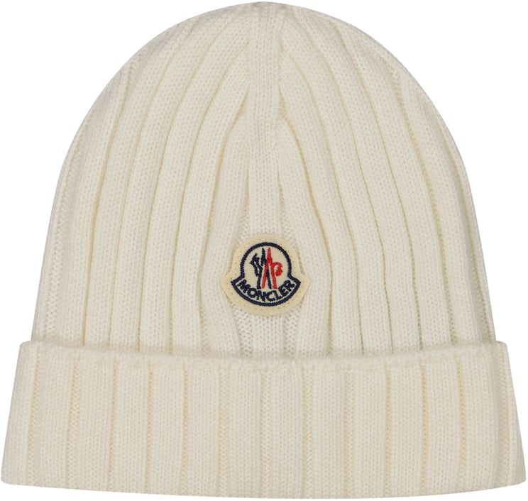 Moncler Moncler Baby Unisex Muts In Off White