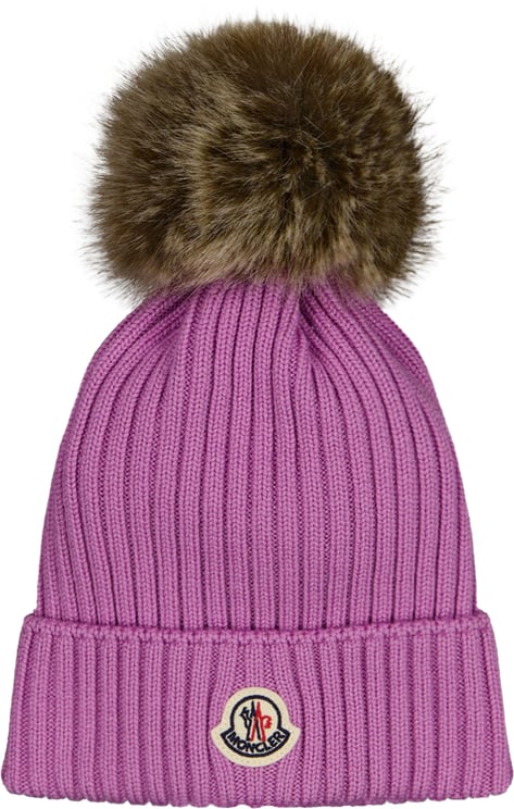 Moncler Moncler Kinder Meisjes Muts In Paars