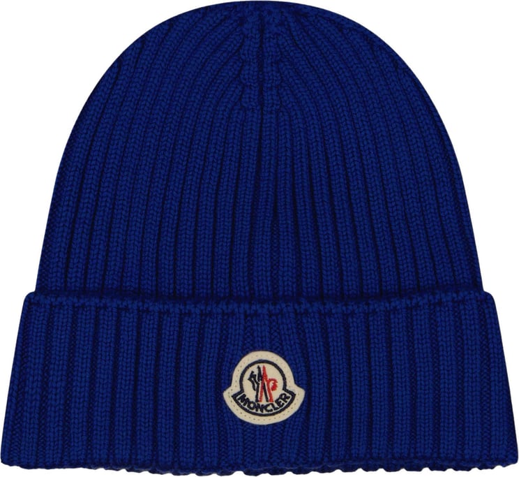 Moncler Moncler Kinder Unisex Muts In Cobalt Blauw