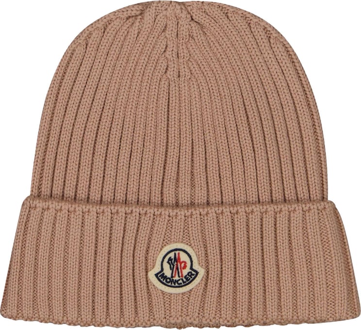 Moncler Moncler Kinder Unisex Muts In Licht Roze