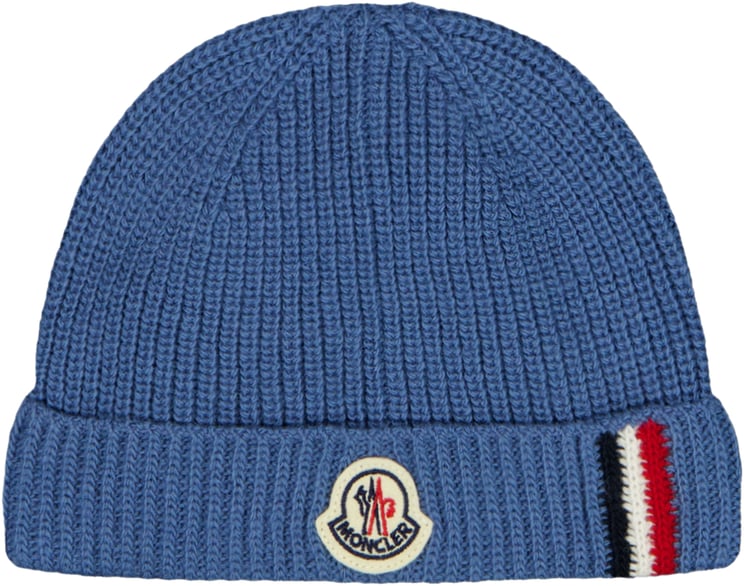 Moncler Moncler Baby Jongens Muts In Licht Blauw
