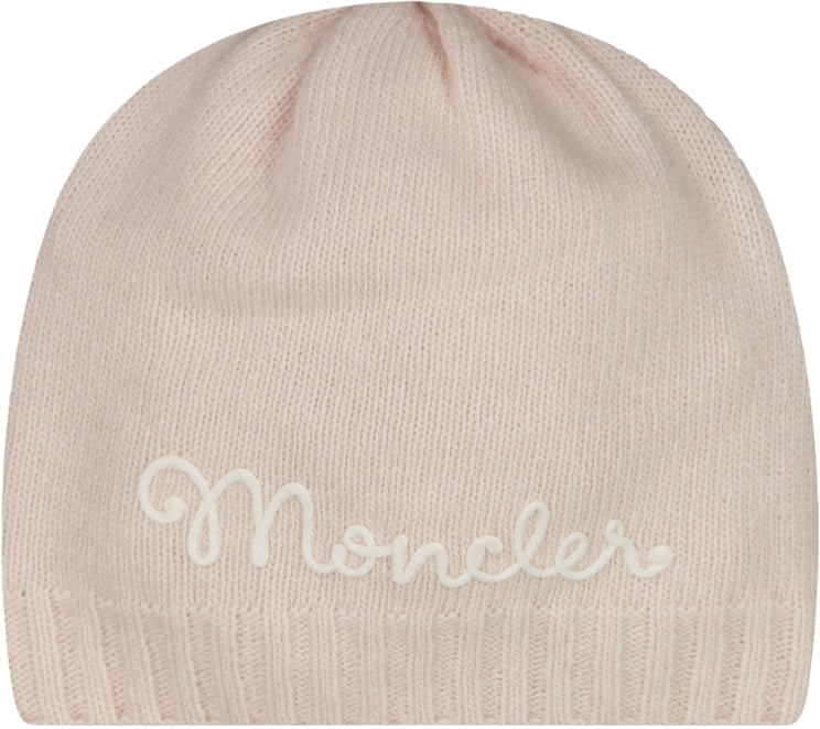 Moncler Moncler Baby Meisjes Muts In Licht Roze