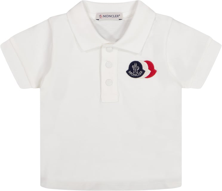 Moncler Moncler Baby Jongens Polo In Wit