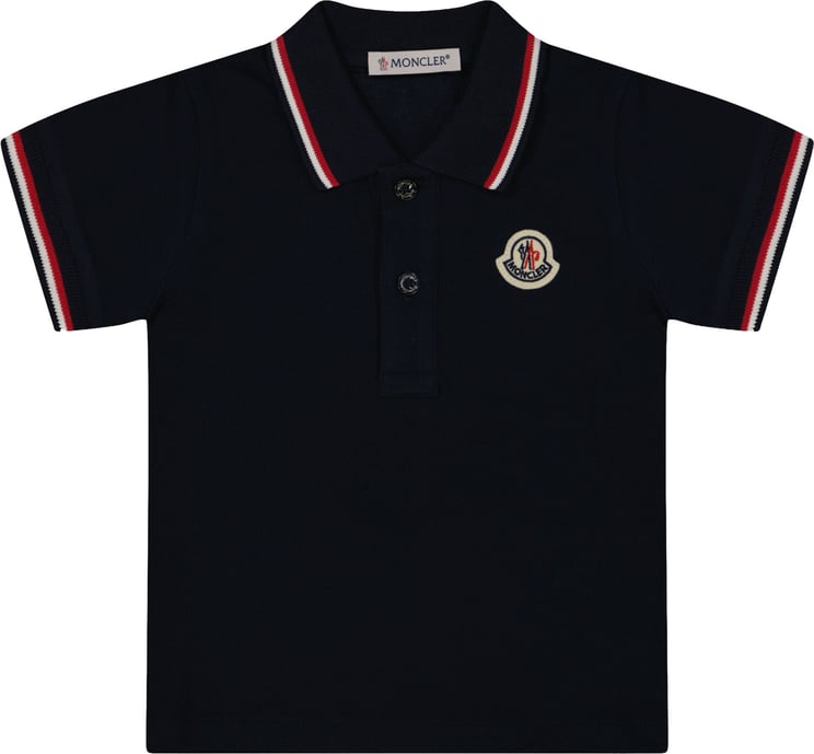 Moncler Moncler Baby Jongens Polo In Navy