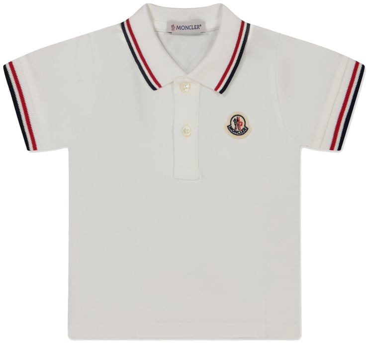 Moncler Moncler Baby Jongens Polo In Wit