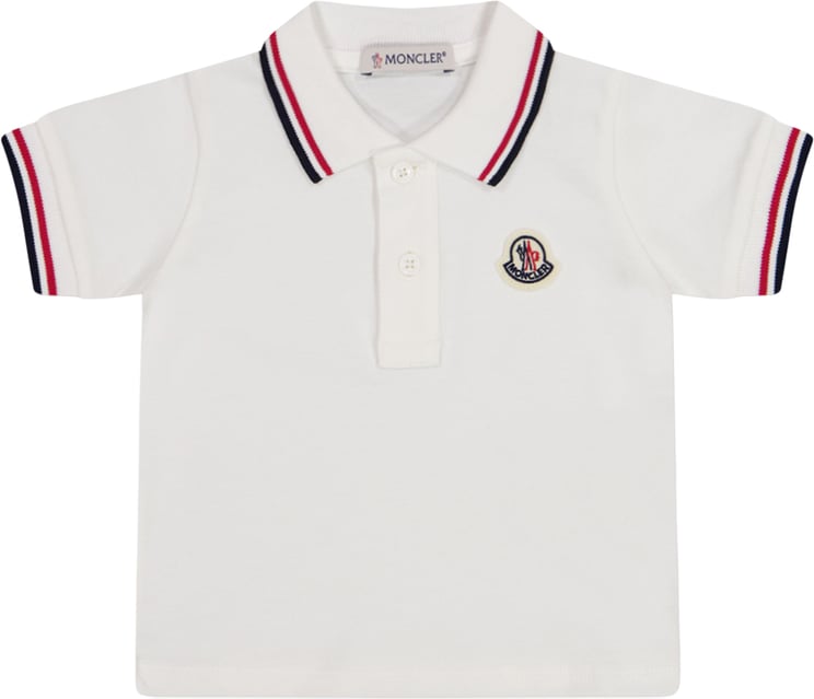 Moncler Moncler Baby Jongens Polo In Wit