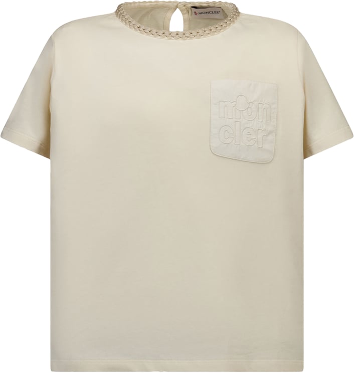 Moncler Moncler Kinder Meisjes T-Shirt In Off White