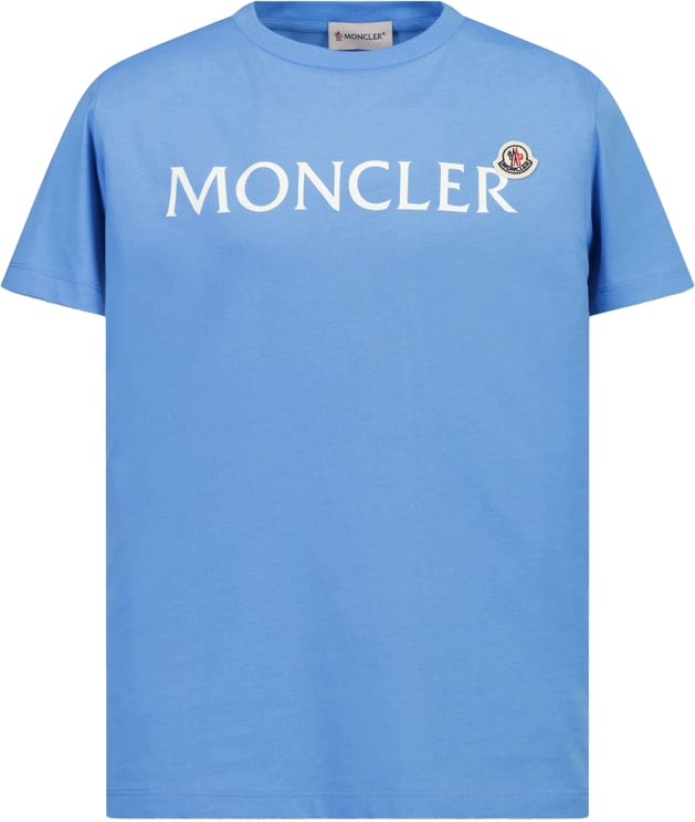 Moncler Moncler Kinder Meisjes T-Shirt In Licht Blauw