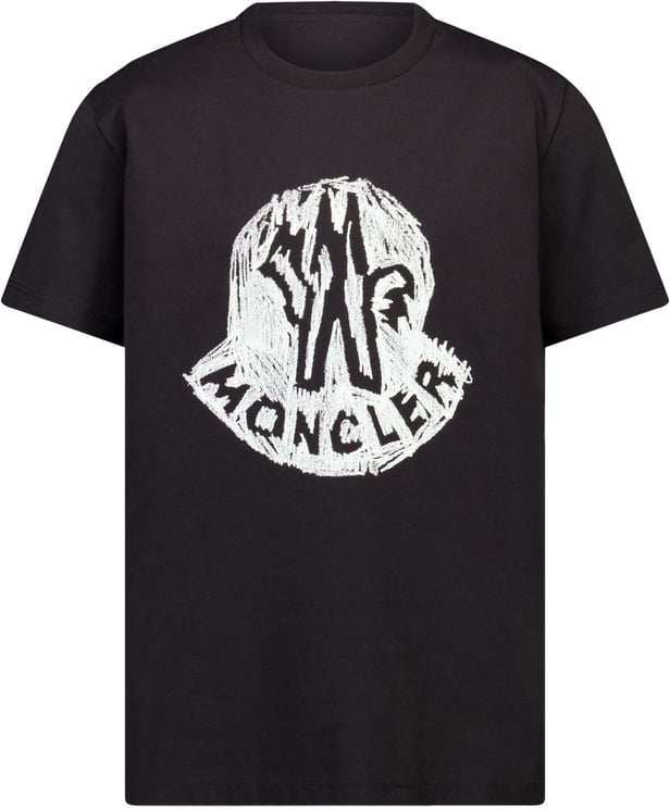 Moncler Moncler Kinder Jongens T-Shirt In Zwart