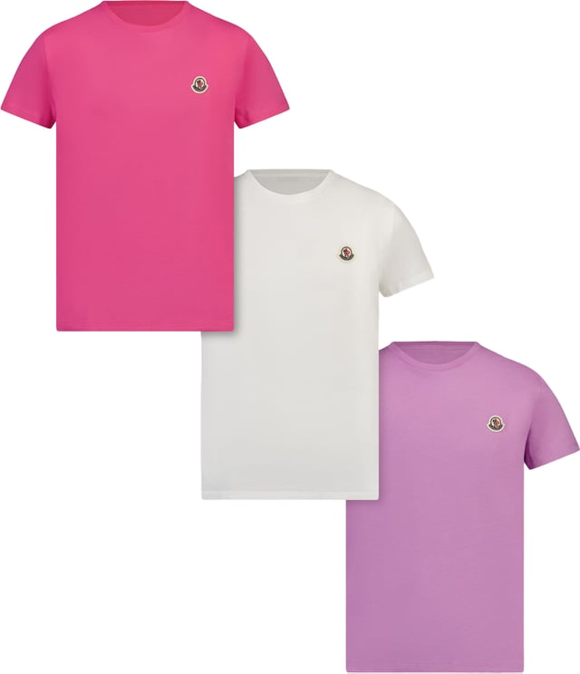 Moncler Moncler Kinder Meisjes T-Shirt In Roze