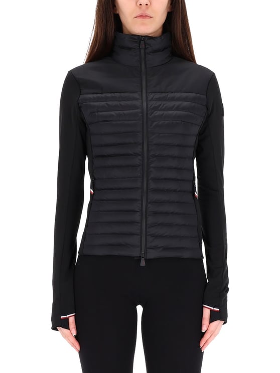 Moncler Black Padded Fitted Polyester-Blend Cardigan