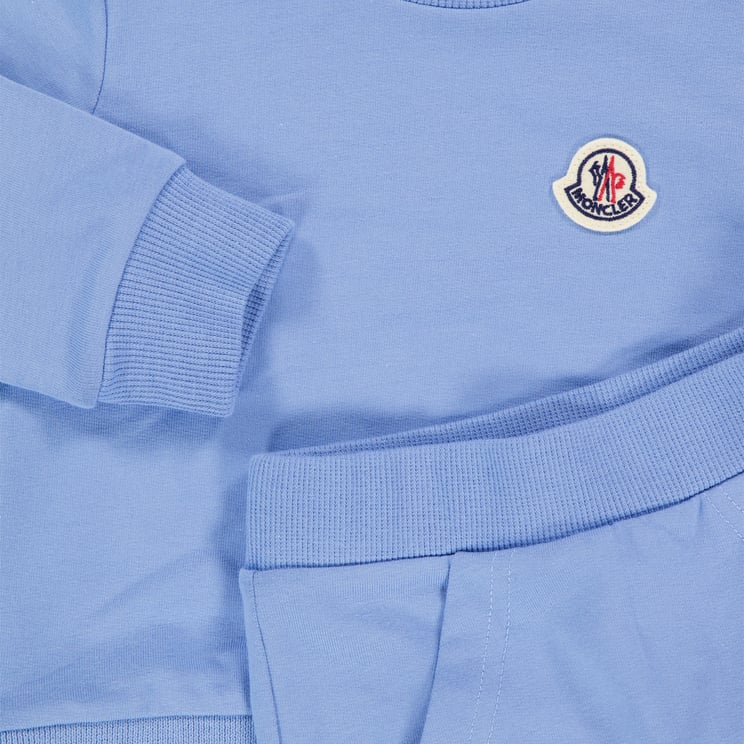 Moncler Moncler Baby Jongens Joggingpak In Licht Blauw