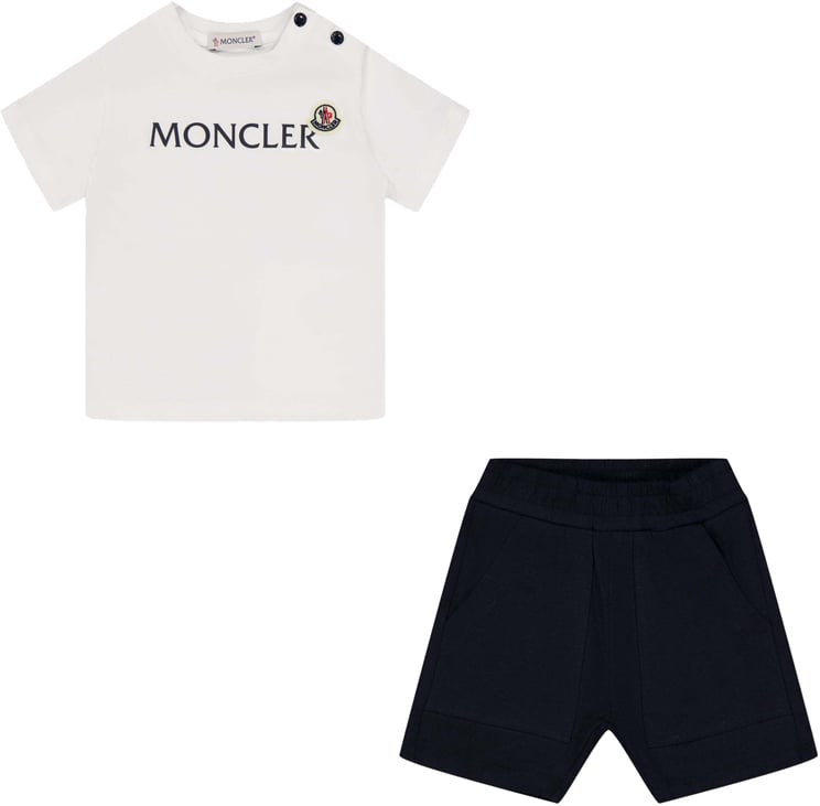 Moncler Moncler Baby Jongens Setje In Wit