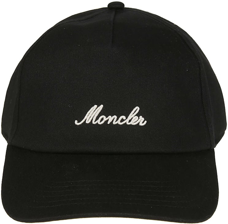 Moncler Logo Embroidered Baseball Cap Black